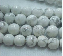 Novedad hermoso 10mm blanco Natural opaco pavo piedra redonda bolas sueltas moda mujer joyería diseño 15 "sp0116 2024 - compra barato