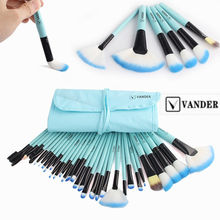 SkyBlue Vander 32pcs Make Up Brushes Set Foundation Face&Eye Powder Blusher Professional Pinceaux Cosmetics Makeup Brush + Bag 2024 - buy cheap