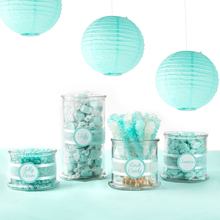 8pc Icing Blue (Mix 20cm 30cm) Chinese Paper Lanterns Decorative Balls Wedding Party Home Yard Garden Hanging Decor 2024 - buy cheap
