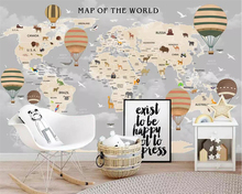 beibehang Custom wallpaper photo cartoon world map background wall paper children's room murals home decoration 3d wallpaper 2024 - buy cheap