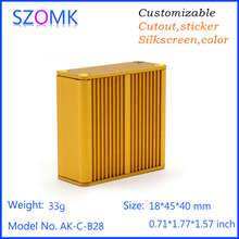 10 pieces aluminium distribution box in golden color aluminum heat sink style junction distribution case 18(H)x45(W)x40(L) mm 2024 - buy cheap