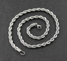 Mans Stainless steel Biker Rock Truck driver silver Hemp flowers necklace Chain TT033 2024 - buy cheap