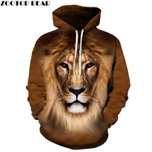 Anime Lion Sweatshirts Men Women Hoodies Harajuku Tracksuit 3D Pullover Printed Hoody Streetwear Coat 2018 Drop Ship ZOOTOP BEAR 2024 - buy cheap