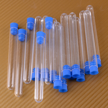 50pcs Clear Plastic 12x100mm Test Laboratory Tubes Vial Sample Container with Cap Stoppers Medical Tube 2024 - buy cheap