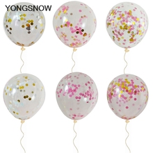 5pcs 5inch Small Confetti Balloons Clear Latex Ballons Wedding Decoration Baby Shower Kids Toys Balloon Birthday Party Supplies 2024 - buy cheap