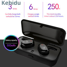 Kebidu-auriculares TWS con Bluetooth, dispositivo de audio estéreo portátil, inalámbrico, deportivo, con micrófono, para teléfonos Android, IOS y Xiaomi 2024 - compra barato