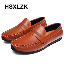 2017 Fashion Leather Men's Penny Loafers Shoes Man Casual Boat Shoes Soft Leather Slip-on Monk Strap Shoes Men Driver Moccasin 2024 - buy cheap