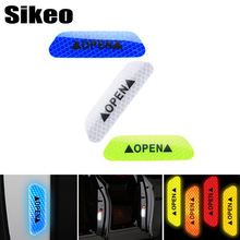 4Pcs Universal Car OPEN Reflective Tape Car Driving Safety Door Stickers Warning Mark Reflective Stickers Exterior Accessories 2024 - buy cheap