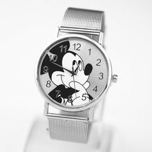 2018 New Fashion Mickey Watch Women Luxury Brand Quartz Watches Casual Stainless Steel Mesh Wristwatches Hot Zegarek Damski 2024 - buy cheap