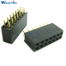 10PCS 2X7 Pin 14P 2.54mm Double Row Female Straight Header Pitch Socket Strip 2024 - buy cheap