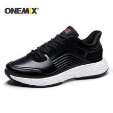 ONEMIX 2019 New Running Shoes Men leather light Men sneakers Waterproof Running Shoes For Men Outdoor Walking Shoes Men or women 2024 - buy cheap