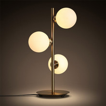 Nordic Minimalist Art Molecular Table Lamp Romantic Golden Creative Metal Glass Ball Study Bedside Cafe Hotel  Led Lighting 2024 - buy cheap