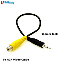 HaiSunny Car RCA to AUX 3.5mm AV IN Cable Adapter for Car Rear View Parking Camera TO GPS Tablet Phone 2024 - buy cheap