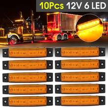 10 Pcs 5 Color 12V/24V 6 LED Car Truck Trailer Lorry Side Marker Light Indicator Light Side Lamp Amber/Red/Green/Blue/White 2024 - buy cheap