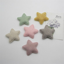 30pcs/lot 4.8cm Star Padded Appliques for Children Headwear Hair clip Accessories and Garment Accessories 2024 - buy cheap