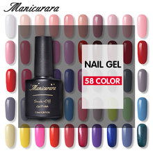 Manicurara 58 Цветной Гель-лак для ногтей замачиваемый УФ светодиодный гель для маникюра Лак для ногтей 2024 - купить недорого