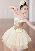 Meninas Ballet Dança Vestido Desempenho Adulto Ballet Saia das Crianças do Sexo Feminino de Fios de Ouro Fofo Tutu Trajes Traje Do Estágio D-0435 2024 - compre barato