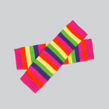 Теплые гетры для малышей, новые зимние носки с радугой, комплект для малышей, высококачественные хлопковые детские носки, полосатые носки из пряжи 2024 - купить недорого