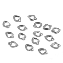 Stainless Steel Filigree Heart Tiny Charms NO Fade DIY Bracelet Extended Extender Charms Jewelry Making Wholesale 2024 - buy cheap