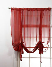 1piece Cute Bowknot Tie-Up Wave Curtain  Rod-packet Top Sheer Kitchen Balloon Window Curtain 2024 - buy cheap