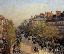 oil landscape paintings Boulevard Montmartre Sunset by Camille Pissarro art Handmade High quality 2024 - buy cheap