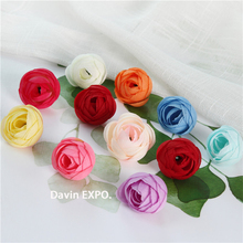 Flores decorativas de seda para casa, decoração para casamento, cabeça pequena, 25 espaços, flor de rosa 2024 - compre barato