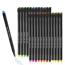 Canetas de ponta fina 24 cores, caneta para desenho, marcadores para escrita, esboço, livro de colorir, artigos de escritório 2024 - compre barato