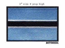 Botswana 3 "parche bandera bordada ancha parches para color azul parche/ropa parches de hierro/rayas 2024 - compra barato