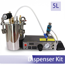 Kit de máquina dispensadora de pegamento, válvula dispensadora + tanque de cubeta de Presión Automático de 5L + máquina dispensadora de pegamento de precisión, dispensador de silicona 2024 - compra barato