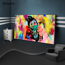 Embelish 1 шт. красочные детские картины Krishna Будды большие настенные художественные картины для гостиной HD холст картины для спальни 2024 - купить недорого