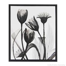 Black White Flower Oil Painting On Canvas Modern Tulipa gesneriana Wall Art For Home Decor Hand Painted Oil Painting No Framed 2024 - buy cheap