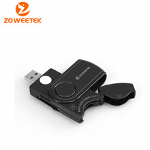 Zoweetek-lector de tarjeta de memoria inteligente ZW-CR01 USB 3,0, 4 ranuras de puerto, DOD militar/CAC, acceso común/identificación de tarjeta bancaria/SD/microSD/tarjetas TF 2024 - compra barato