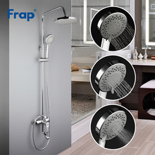 FRAP Shower System contemporary style brass bathroom shower faucet bath shower mixer tap with rainfall shower head tapware 2024 - buy cheap