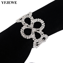 YFJEWE-Pulseras de eslabones de cadena de Color plateado para mujer, brazaletes de cristal, pulseras de joyería de amor de la amistad, B210 2024 - compra barato