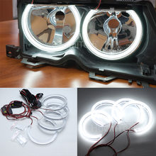 HochiTech-Kit de luces LED de Ojos de Ángel estilo DTM, cristal blanco ultrabrillante, con Halo de luz de 131mm x 4 para BMW Serie 3 E36 1990-2000 2024 - compra barato