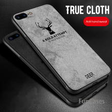 Fabric Vintage Deer Case For iPhone 7 6s 6 8 Plus Canvas Silicone TPU Edge Back Cover For iPhone X XS MAX XR Shell Capa 2024 - buy cheap