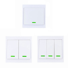 86 Wall Panel Remote Transmitter 1 2 3 Button Sticky RF TX Smart Home Room Hall Living Room Bedroom Wirelss Remote315/433 ev1527