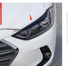 2 шт./лот налобный фонарь, веки для бровей из АБС-пластика, хромированная декоративная накладка для Hyundai Elantra (AD) 2016 2017 2018, автомобильный Стайлинг 2024 - купить недорого