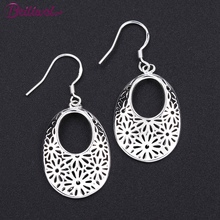 Beiliwol Silver Color Dangle Earrings for Women Water Drop Hollow Earings Fashion Jewelry 2018 Jewellery pendientes Accessories 2024 - buy cheap