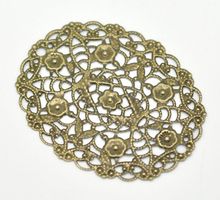 DoreenBeads al por menor antiguo bronce filigrana flor envuelve conectores 5x4 cm (2 "x1-5/8") ¡vendido por paquete de 30 2024 - compra barato