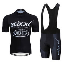 Одежда для велоспорта Quick step etixx, черная быстросохнущая велосипедная одежда, мужские летние командные велосипедные шорты, 2020 2024 - купить недорого
