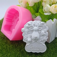 Molde de silicone de design de cabra para sabão natural, moldes de bolo 3d de chocolate 2024 - compre barato