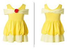 Летние принцессы Белль Обувь для девочек платье принцессы для маленьких девочек Одежда для детей в возрасте от 2 до 8 лет нарядная одежда для девочек Belle Платье 2024 - купить недорого