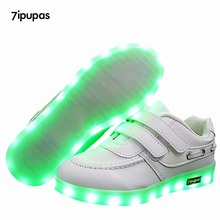 7ipupas 25-40 Fashion Children LED Shoes Good Quality 11 Colors Light Up Sole Glowing Sneakers For Girls Boys Student Kids shoes 2024 - buy cheap