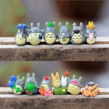 12 шт. фигурка Ghibli для студии Hayao Miyazaki Totoro, игрушки для украшения сада, миниатюрные фигурки террариума, фигурки аниме, фигурки, игрушки 2024 - купить недорого