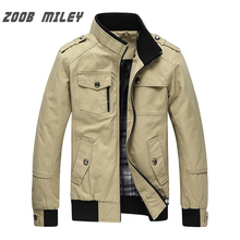 ZOOB MILEY 2016 New Men's Causal Jackets and Coats for Autumn & Winter Plus Size 3XL 100% COTTON Long Sleeve Outerwear Overcoat 2024 - buy cheap