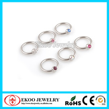 316L Surgical Steel Captive Bead Stud Earrings with Gem Ball 1.2*8*3mm Lot of 50pcs Body Jewelry 2024 - buy cheap