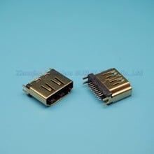 30pcs/lot Gold Plating HDMI female socket two rows of pins 19pin Splint type weld plate 2024 - buy cheap