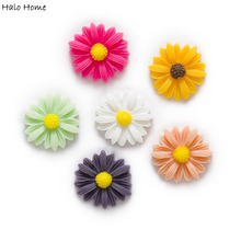 30 Piece Mixed Daisy Flower Resin Flatback Scrapbooking Cabochon Embellishment DIY Phone Decoration Craft Making 23mm 2024 - buy cheap