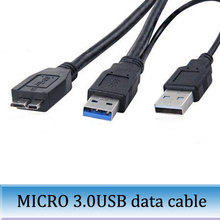 USB 3.0 A to Male Micro-B Y Power Y Cable Black 60cm 2.5ft Hard Drive Power 2024 - buy cheap